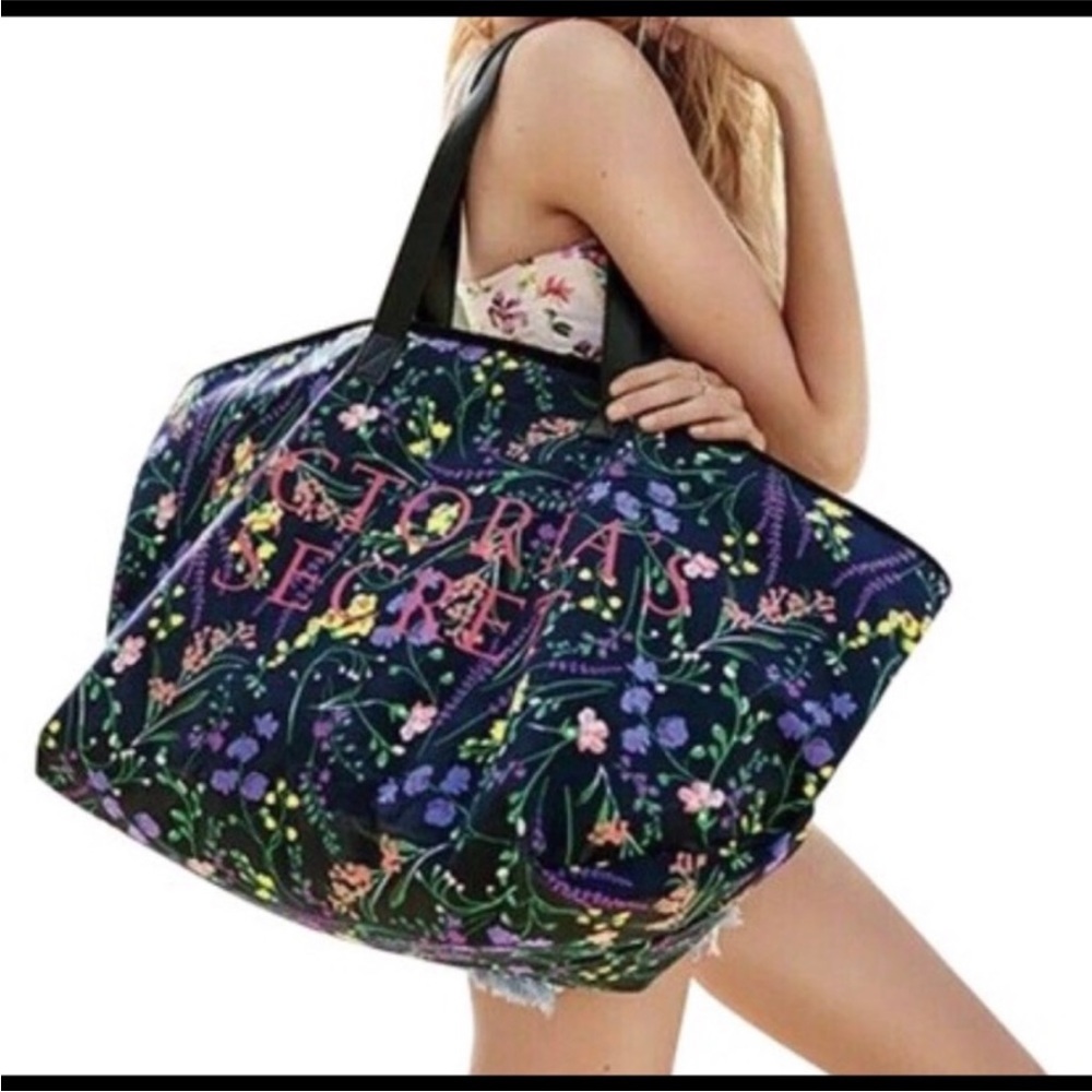 Victoria’s Secret Floral Canvas Weekender Bag